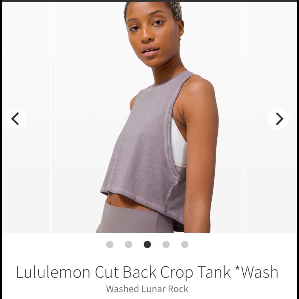 Lululemon Cut Back Crop Tank